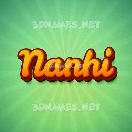 nanhi in Green Rays style - 3D name wallpaper