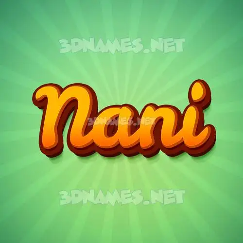 nani in Green Rays style - 3D name wallpaper