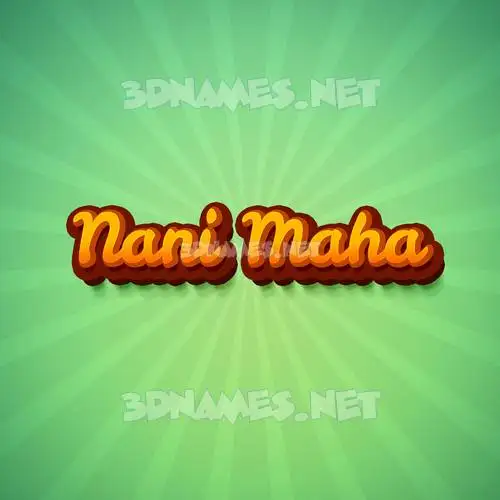 nani maha in Green Rays style - 3D name wallpaper