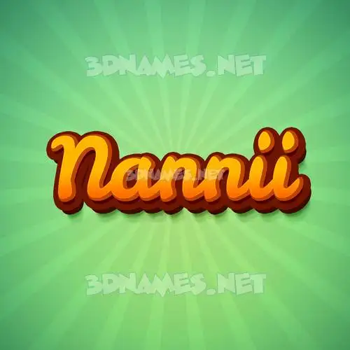 nannii in Green Rays style - 3D name wallpaper nannii in Green Rays style - 3D name wallpaper
