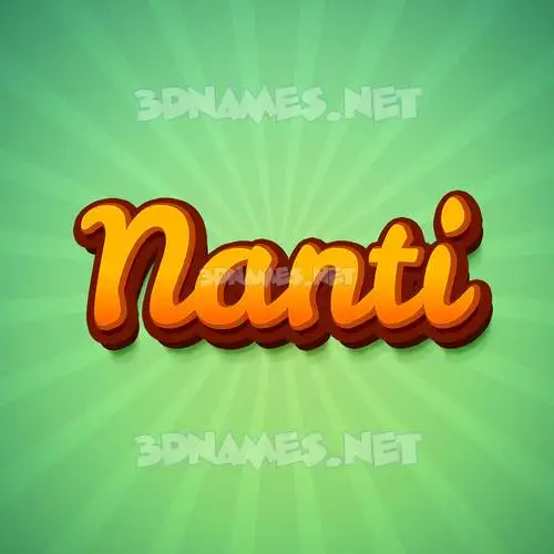 nanti in Green Rays style - 3D name wallpaper