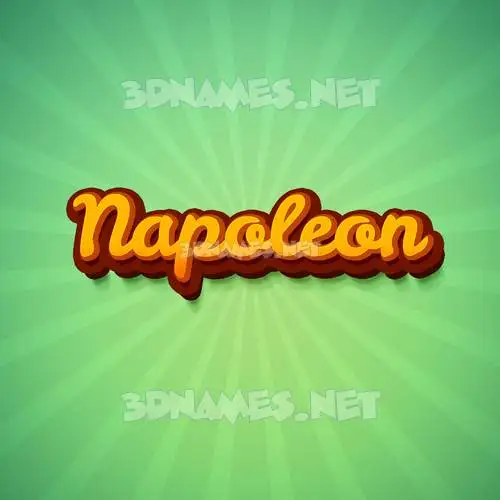 napoleon in Green Rays style - 3D name wallpaper napoleon in Green Rays style - 3D name wallpaper