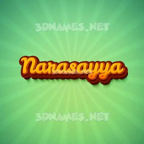 narasayya in Green Rays style - 3D name wallpaper