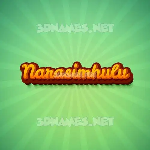 narasimhulu in Green Rays style - 3D name wallpaper