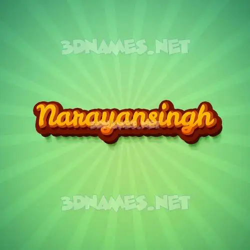 narayansingh in Green Rays style - 3D name wallpaper
