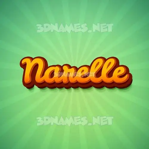 narelle in Green Rays style - 3D name wallpaper