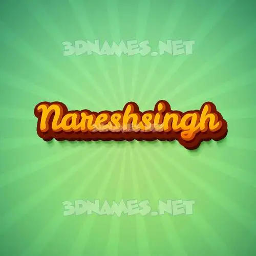 nareshsingh in Green Rays style - 3D name wallpaper
