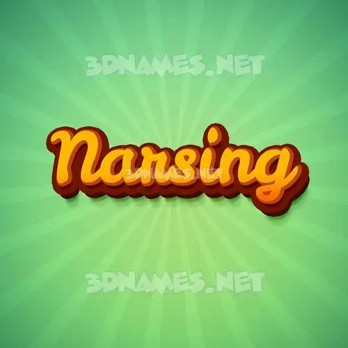 narsing in Green Rays style - 3D name wallpaper