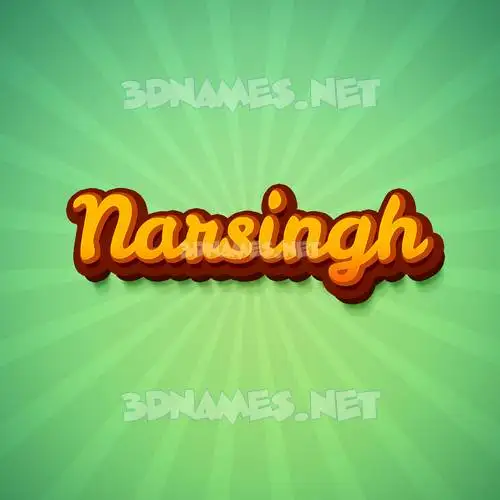 narsingh in Green Rays style - 3D name wallpaper