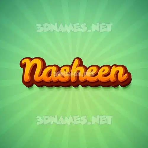 nasheen in Green Rays style - 3D name wallpaper nasheen in Green Rays style - 3D name wallpaper