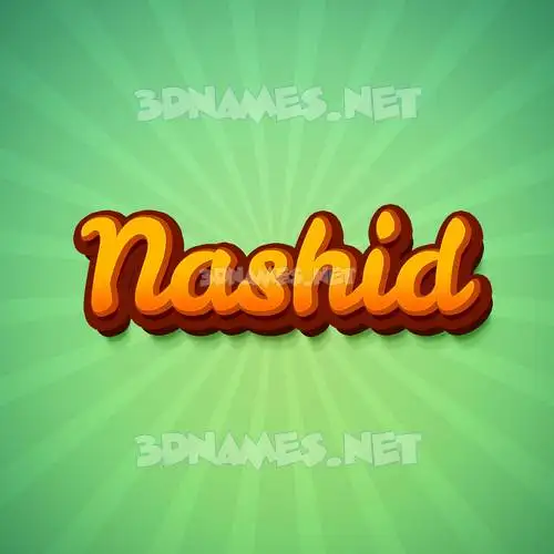 nashid in Green Rays style - 3D name wallpaper nashid in Green Rays style - 3D name wallpaper