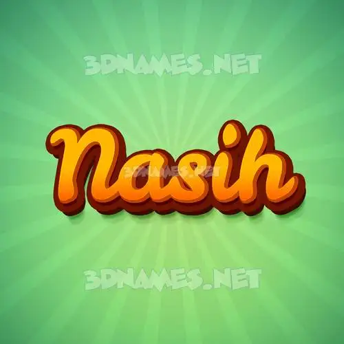 nasih in Green Rays style - 3D name wallpaper nasih in Green Rays style - 3D name wallpaper