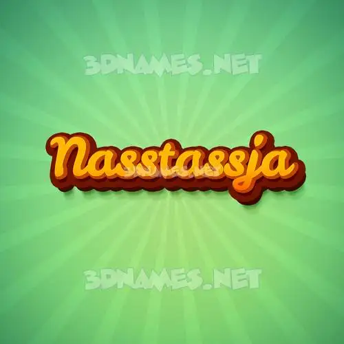 nasstassja in Green Rays style - 3D name wallpaper