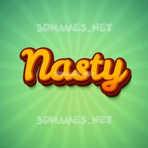 nasty in Green Rays style - 3D name wallpaper nasty in Green Rays style - 3D name wallpaper