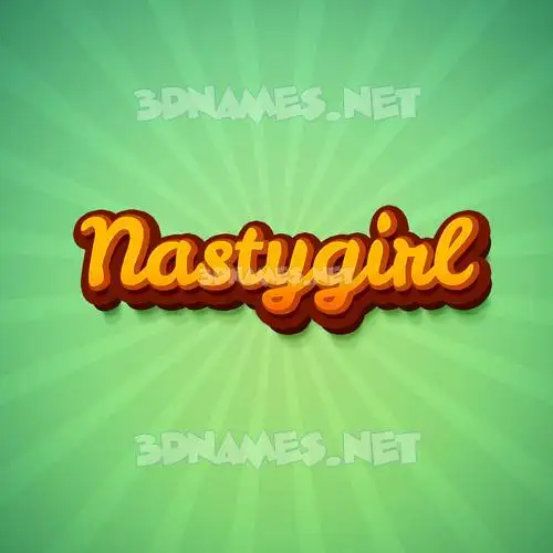 nastygirl in Green Rays style - 3D name wallpaper nastygirl in Green Rays style - 3D name wallpaper
