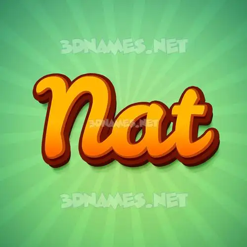 nat in Green Rays style - 3D name wallpaper nat in Green Rays style - 3D name wallpaper