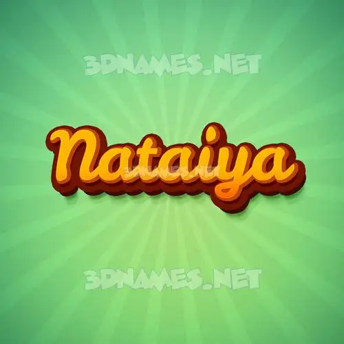 nataiya in Green Rays style - 3D name wallpaper