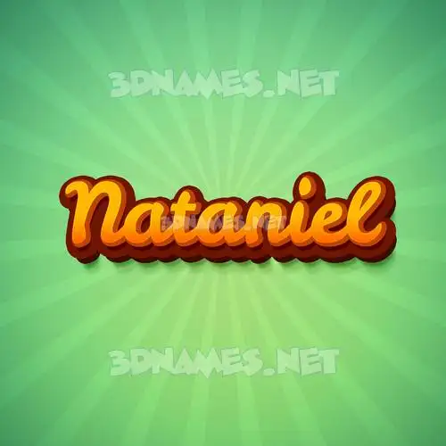 nataniel in Green Rays style - 3D name wallpaper
