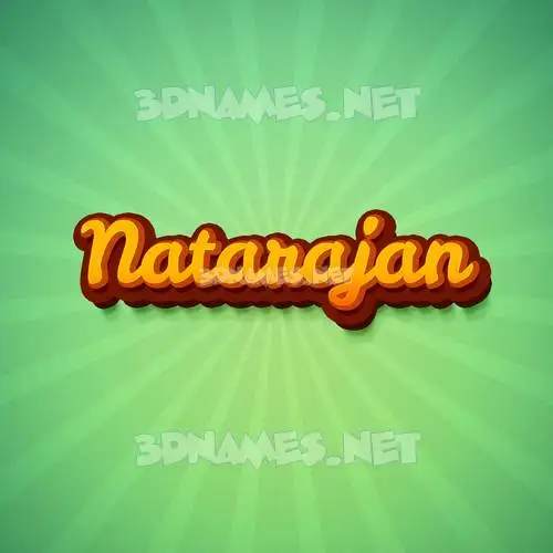 natarajan in Green Rays style - 3D name wallpaper
