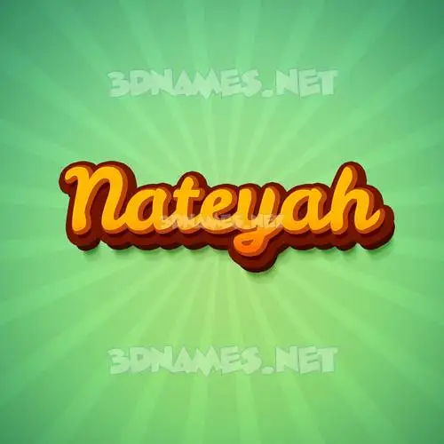 nateyah in Green Rays style - 3D name wallpaper
