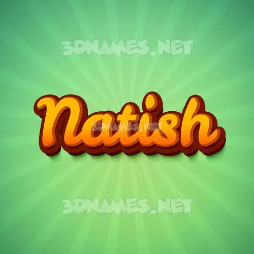 natish in Green Rays style - 3D name wallpaper natish in Green Rays style - 3D name wallpaper