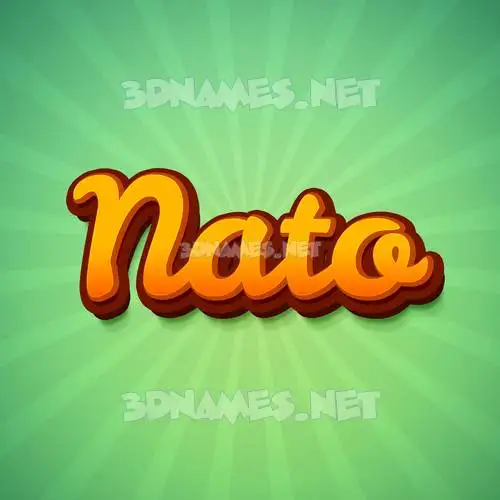 nato in Green Rays style - 3D name wallpaper
