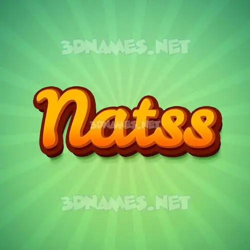 natss in Green Rays style - 3D name wallpaper