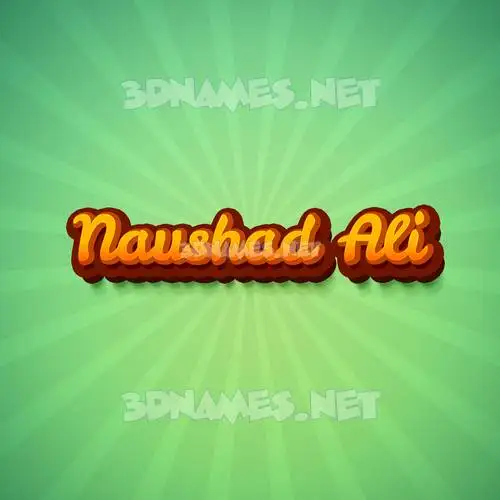 naushad ali in Green Rays style - 3D name wallpaper naushad ali in Green Rays style - 3D name wallpaper
