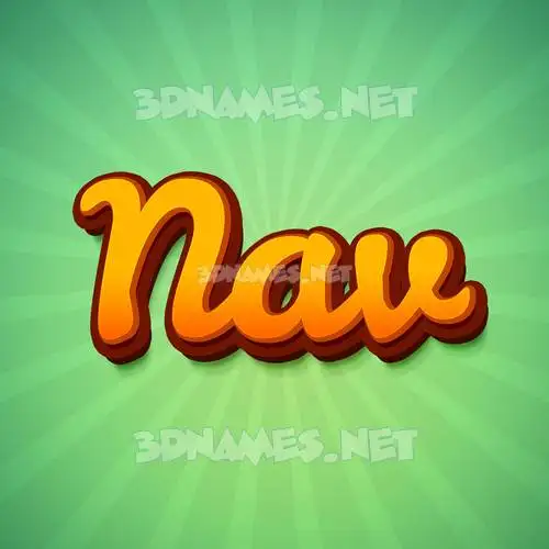nav in Green Rays style - 3D name wallpaper