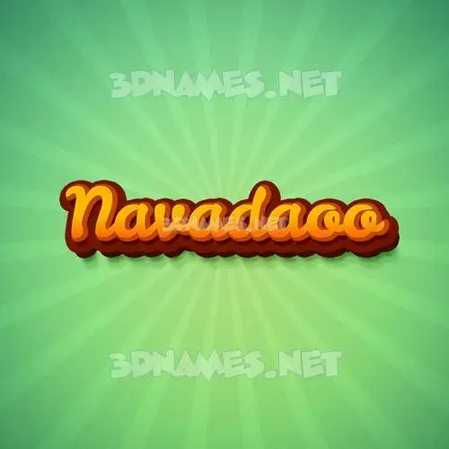 navadaoo in Green Rays style - 3D name wallpaper