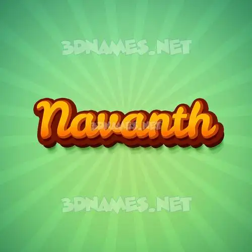 navanth in Green Rays style - 3D name wallpaper