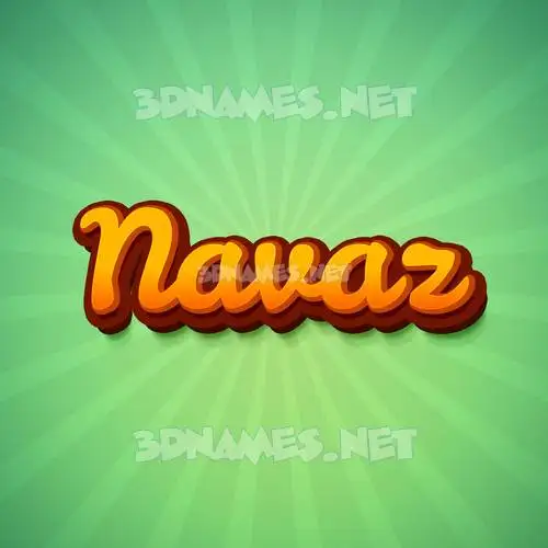 navaz in Green Rays style - 3D name wallpaper