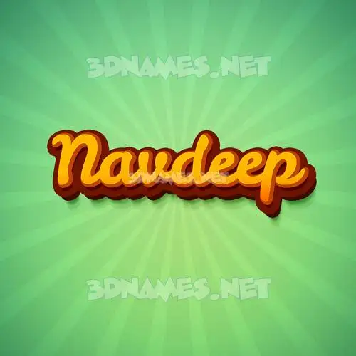 navdeep in Green Rays style - 3D name wallpaper