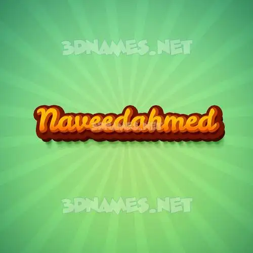 naveedahmed in Green Rays style - 3D name wallpaper