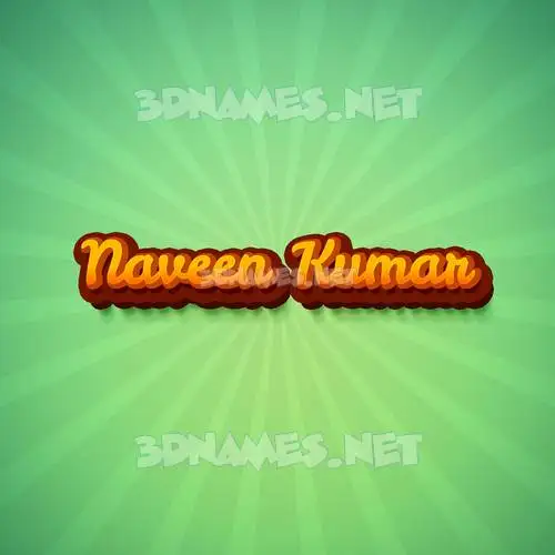 naveen kumar in Green Rays style - 3D name wallpaper