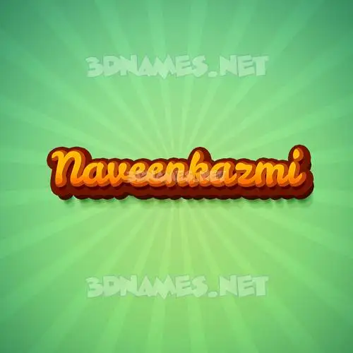naveenkazmi in Green Rays style - 3D name wallpaper