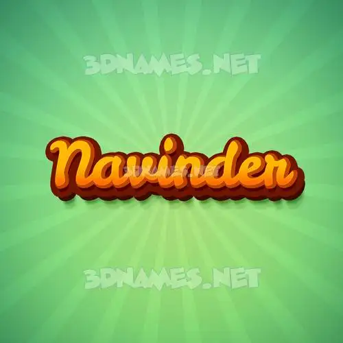 navinder in Green Rays style - 3D name wallpaper