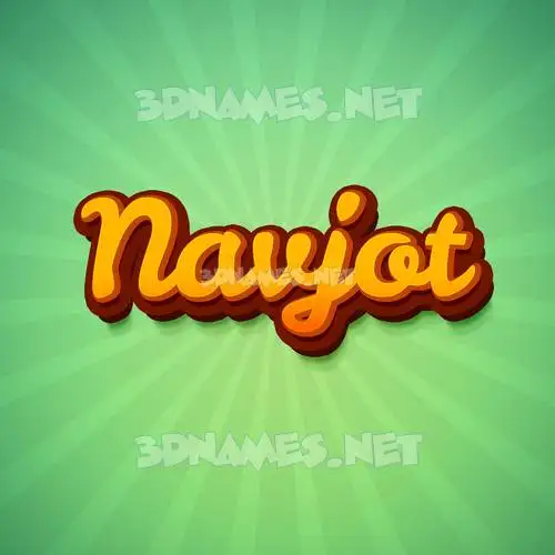 navjot in Green Rays style - 3D name wallpaper
