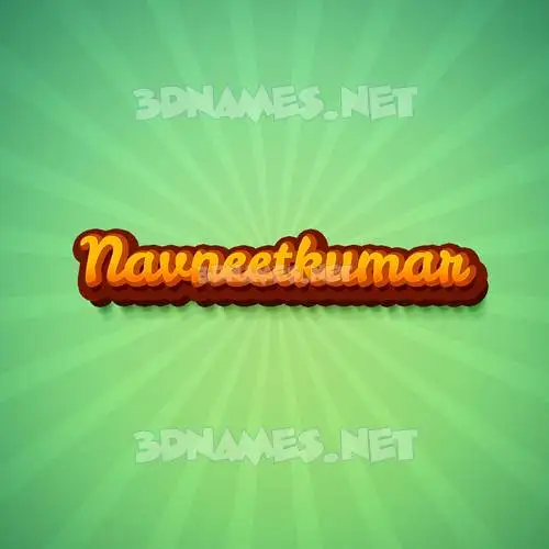 navneetkumar in Green Rays style - 3D name wallpaper