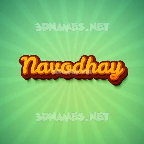 navodhay in Green Rays style - 3D name wallpaper