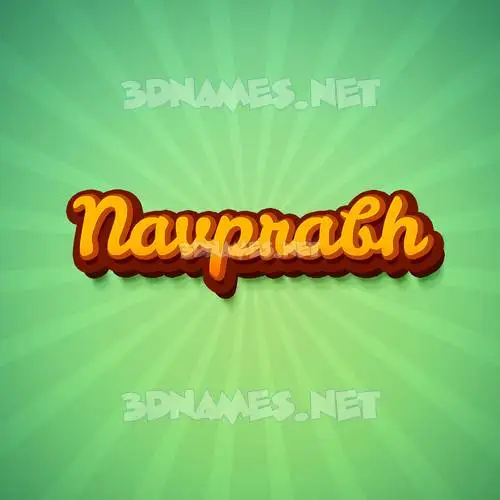 navprabh in Green Rays style - 3D name wallpaper