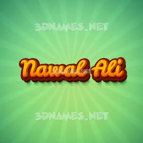 nawal ali in Green Rays style - 3D name wallpaper