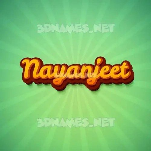 nayanjeet in Green Rays style - 3D name wallpaper