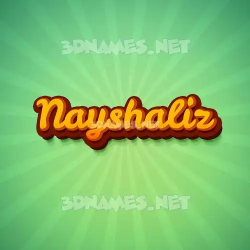nayshaliz in Green Rays style - 3D name wallpaper