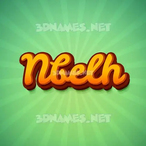 nbelh in Green Rays style - 3D name wallpaper nbelh in Green Rays style - 3D name wallpaper