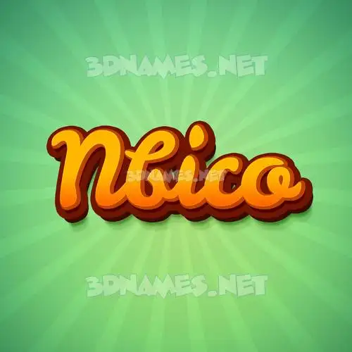 nbico in Green Rays style - 3D name wallpaper nbico in Green Rays style - 3D name wallpaper