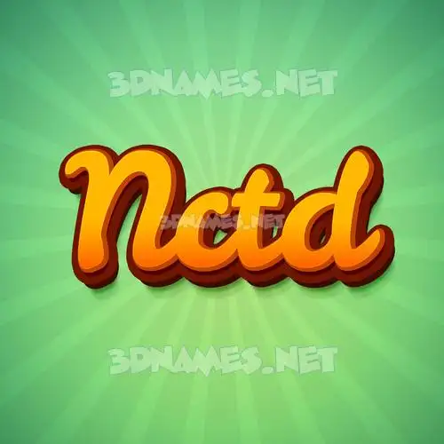 nctd in Green Rays style - 3D name wallpaper
