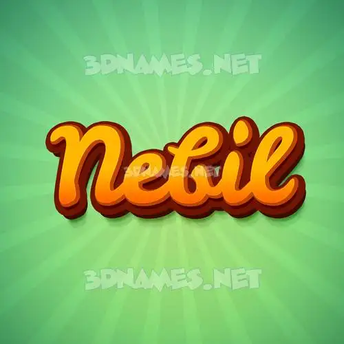 nebil in Green Rays style - 3D name wallpaper nebil in Green Rays style - 3D name wallpaper
