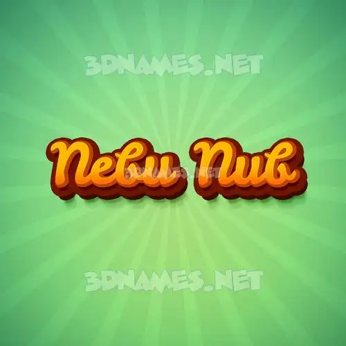 nebu nub in Green Rays style - 3D name wallpaper nebu nub in Green Rays style - 3D name wallpaper