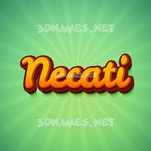 necati in Green Rays style - 3D name wallpaper